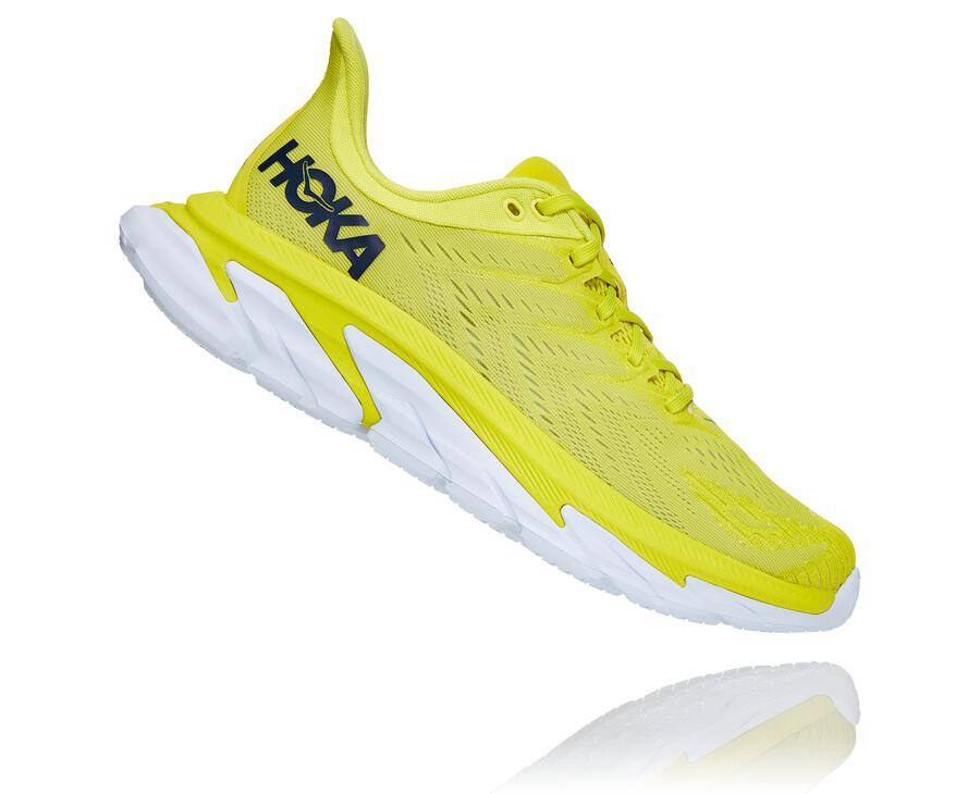 Running Shoes Mens - Hoka One One Clifton Edge - Fluorescence - GBOLUEJ-48